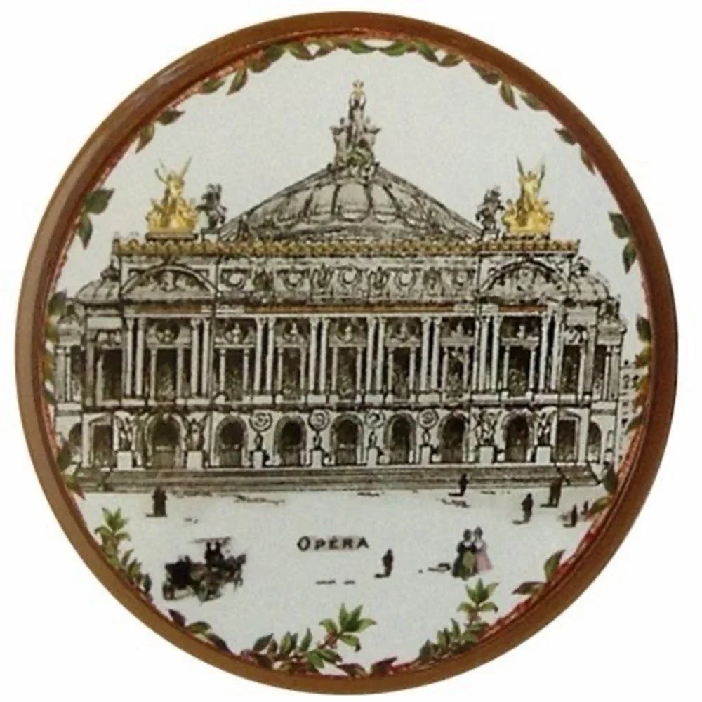 Au Bain Marie Paris Scenes Metal Coaster Set of 6 Vintage French Decor with Box